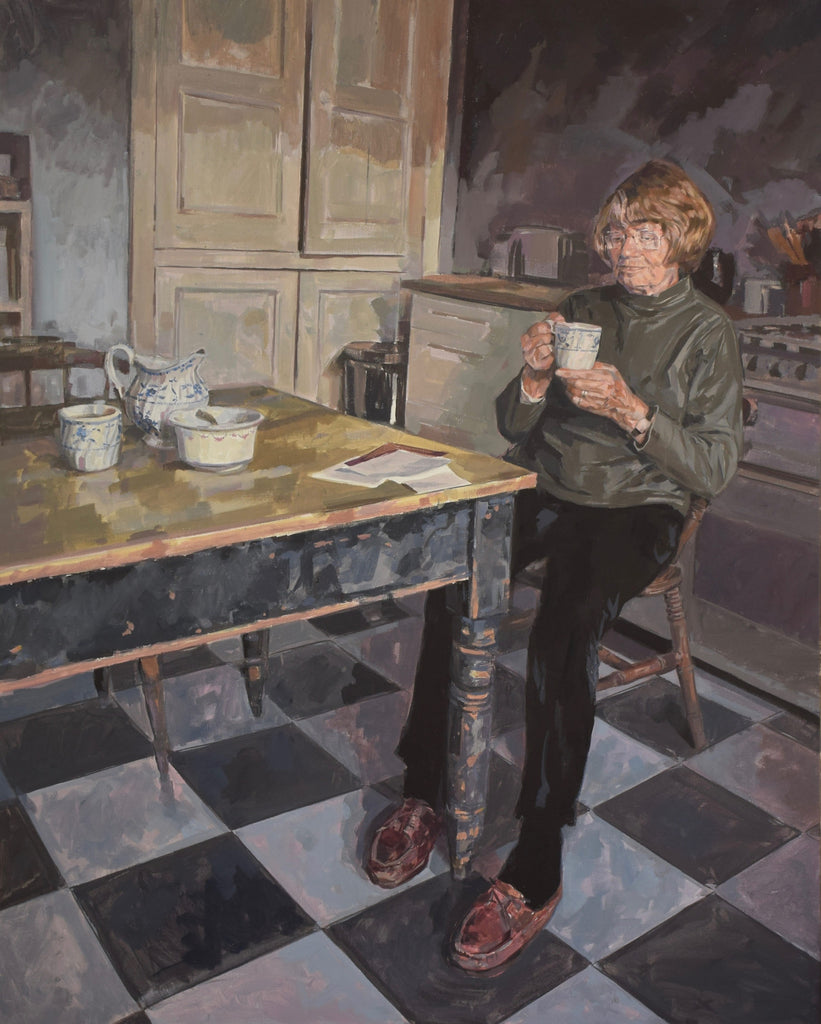 Painting Eileen Ellis RDI (Royal Designer) for the Royal Portrait Society Award 2017