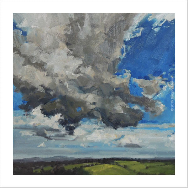 Oil Painting - Dartmoor clouds over Wonson Village