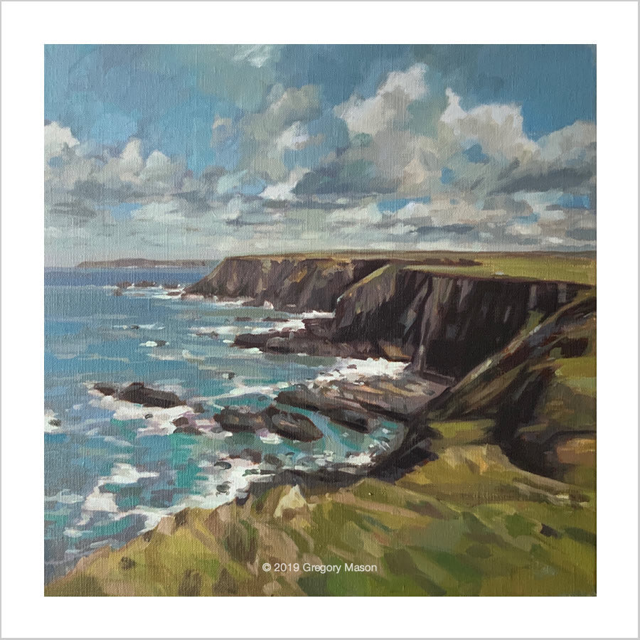 Greg Mason painting of the South West Coastal Path Devon